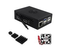 VIDOO Boîtier 5 Max avec Ventilateur Refroidissement Actif Passif Coque Métal Antenne Aluminium Dissipateurs-Boîtier + Ventilateur + Dissipateur