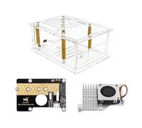 VIDOO Boîtier Acrylique pour Carte Adaptateur 5 vers M.2 avec Dissipateur Thermique Refroidissement Efficace-Boîtier + Adapter Carte + Heat Sink