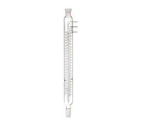 VIDOO Condenseur Graham en Verre Borosilicate avec Joint 24/29 - Colonne Réflux Spiralée pour Distillation et Verrerie Laboratoire, C 500mm