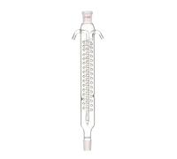 VIDOO Condenseur Graham en Verre Borosilicate avec Joint 24/29 - Colonne Réflux Spiralée pour Distillation et Verrerie Laboratoire, B 300mm