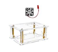 VIDOO Coque de Protection Acrylique Transparente pour Carte Mère K2B Allwinner H618 Compatible avec RV2-Boîtier + Ventilateur