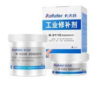 VIDOO Époxy de Réparation Défaut de Coulée 500g, Pâte de Réparation Métal 2 Composants pour Trous de Sable, Composé de Remplissage Fer AB pour Scellement Époxy