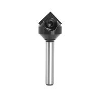 VIDOO Fraise à Rainurer en V 90 Degrés Carbure Queue 1/4 Pouce Outil de Menuiserie CNC-6.35mm Embout