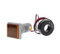 VIDOO Indicateur Signal AC Volt-Ampèremètre Numérique AD16-22FVA Mini Testeur Électricité avec Transformateur-Jaune