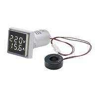 VIDOO Indicateur Signal AC Volt-Ampèremètre Numérique AD16-22FVA Mini Testeur Électricité avec Transformateur-Blanc