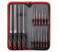 VIDOO Jeu de Limes Métal HI-SPEC 16/17 Pièces Acier T12 Alliage Forgé Limes Larges et 12 Limes Aiguilles-16 Pièces