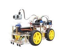 VIDOO Kit de Démarrage Robot Voiture Intelligent 4WD Programmation Éducatif Robotique Électronique pour Arduino