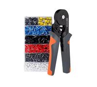 VIDOO Kit d'Outils de Sertissage de Cosses à Cliquet Auto-Ajustable Hexagonal 23-10AWG 0,25-6mm Sertisseuse avec 400-2000pcs Terminaux de Fil-#D 2000 Pièces