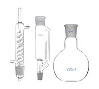 VIDOO Kit Extracteur Soxhlet en Verre Borosilicate Haute Résistance avec Condenseur Spiralé - Appareil d'Extraction Graisse et Huile pour Laboratoire Chimie Résistant Chaleur et Acides, 500ml