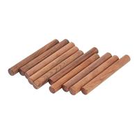 VIDOO Lot de 10 Tiges Rondes Diamètre 8/10/12mm Longueur 100mm Bois de Rose Santal Rouge Travail DIY-#A 8mm