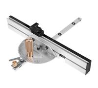 VIDOO Manche en Laiton 450mm Jauge d'Onglet 27 Angles avec Gabarit Joint Boîte Butée Rail