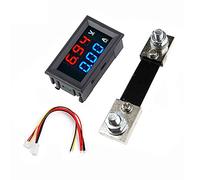 VIDOO Mini Voltmètre Ampèremètre Numérique Double Affichage LED Bleu Rouge DC 100V 100A Testeur Tension Courant