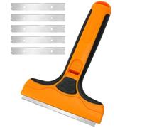 VIDOO Outil de Grattoir à Lame de Rasoir Large 4 Pouces Nettoyant pour Vitres Lames SK5 Remplaçables pour Retrait de Peinture Adhésif Fenêtres