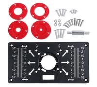 VIDOO Panneau Retournement Machine Découpe Plaque d'Insertion Table de Défonceuse Menuiserie-Noir