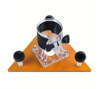 VIDOO Plaque d'Équilibre pour Rainurage de Fraisage Base de Routeur Plaque Triangulaire pour Chanfreinage-#B