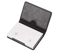 VIDOO Portable Anti-Degassing Business Card Holder Portefeuille Nom De Carte en Cuir Carte D'Identité Carte De Crédit Boîte De Stockage- Noir 1