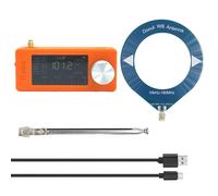 VIDOO Radio Portable SI4732 0.5-108mhz Écran IPS 1.9pouce Mini Récepteur Toutes Bandes FM/AM avec 2 Antennes-Orange