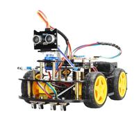 VIDOO Robot Éducatif STEM Kit Voiture Contrôle Bluetooth Infrarouge Évitement Obstacles Programmable IDE Suivi de Ligne
