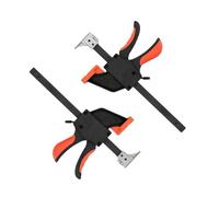 VIDOO Serre-joint Rail Rapide pour Menuiserie 160x60mm Coussinets Caoutchouc TPR Manche Ergonomique-2 Pièces