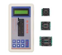 VIDOO Testeur IC TSH-06F Circuit Intégré et Transistor Identification Automatique Affichage LCD Multi-Composants-Bleu IC Testeur + 3 Bases