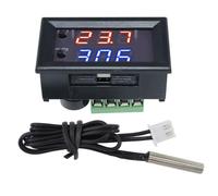 VIDOO Thermostat Numérique LED DC 12V Thermomètre Électronique Commutateur de Contrôle Température avec Capteur NTC Intelligent
