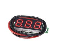 VIDOO Voltmètre Numérique DC 0.28 Pouce Deux-fils 2.5-30V Trois-fils 0-100/500V Mesureur Tension Réglable-2-Fils 2.5-30V Rouge 5pcs