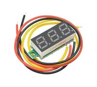 VIDOO Voltmètre Numérique DC 0.28 Pouce Deux-fils 2.5-30V Trois-fils 0-100/500V Mesureur Tension Réglable-3-Fils 0-100V Rouge 20pcs