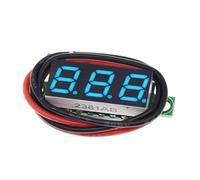VIDOO Voltmètre Numérique DC 0.28 Pouce Deux-fils 2.5-30V Trois-fils 0-100/500V Mesureur Tension Réglable-2-Fils 2.5-30V Bleu 3pcs