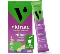 Vidrate Minis 8 sachets de d'électrolytes poudre aromatisée à la pomme et au cassis - Boisson d'électrolytes hydratation sans sucre