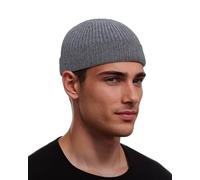vidsel Bonnet pour homme en laine Swag court pêcheur femme manchette tralutier bonnet montre bonnet, bonnet doux, printemps automne crâne casquette, 1 pièce - Gris, taille unique