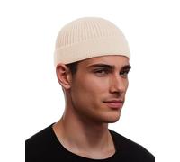 vidsel Bonnet pour homme en laine Swag court pêcheur femme manchette tralutier bonnet montre bonnet, bonnet doux, printemps automne crâne casquette, 1 pièce - Beige, taille unique