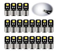 Vidsmow 20 PCS Ampoules T10 LED 2825 W5W 12V, CANBUS Sans Erreur, Blanc 6500K Haute Luminosité, pour Voiture Intérieur Feux de Plaque Dôme Porte Coffre Remplacement Halogène 168 194 2825