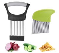 VIDSTW 1 Pièces Coupe Oignon et 1 Pièces Coupe Frite, Coupe Pomme Livré avec Housse de Protection, Coupe Pomme de Terre Aide de Cuisine, pour Oignons, Pommes Poires Concombres