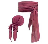 VIDSTW 2 Pièces Déguisement Carnaval Femme Lnclure Bandana Pirate et Ceinture Pirate Déguisements Adultes Réglable Costume Femme Carnaval pour Halloween Représentation Mascarade