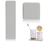 VIDSTW 2 Pièces Pierre Absorbante Evier Séchage Rapide Tapis Diatomite Cuisine 8x8cm, 30x8cm Tapis de Bain Diatomite Antidérapant Design Biseauté pour Lavabos Bords de Baignoire Douches