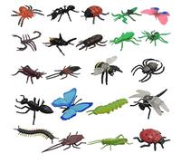 VIDSTW 22 Pièces Jouets Insectes Réalistes Le Monde des Insectes | Ensemble de Jouets réalistes en Plastique Figurines Animaux Mini Animaux Figure Ensemble de Jouets pour Jouer ou Décorer