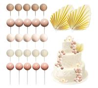 VIDSTW 27 Pièces Boule Decoration Gateau Deco Gateau Anniversaire Cake Topper Éventails Décoratifs pour Baby Showers Anniversaires Saint Valentin Mariages Mariage Fiançailles