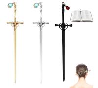 VIDSTW 3 Pièces Marque Page Livre Bookmark Mini épée Personnalisé Métal Marque Page Original Cadeau Femme Antiques en Métal Argenté Doré Vintage pour Les Amateurs Livres Cadeaux Lecture Bricolage