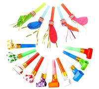 VIDSTW 40 Sifflet Enfant Coloré et 10 Ballon Sifflet Cotillons Jouets Créatifs Trompette pour Mariages Anniversaires Baby Showers Enterrements de Vie de Garçon Fêtes de Fin D'études