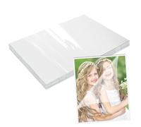 VIDSTW 50 Pièces Feuille Plastifieuse Autocollantes Pochettes de Plastification 5 Pouces Pochette Plastifieuse Imperméable Transparent Aucun Outil Requis pour Photos Certificats Recettes