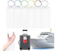 VIDSTW 6 Pièces Etiquettes à Bagage Transparent Etiquettes Valise Avion Plastique PVC etiquette Valise Muni Anneau Métallique Visser Convient Bagages D'avion Croisière Valises Sacs Main