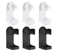 VIDSTW 6 Pièces Support Brosse a Dent Electrique 2 Couleurs Porte Brosse à Dents Mural Conception D'entonnoir Toothbrush Holder pour Rasoir Dentifrice Nettoyant pour Le Visage Peigne