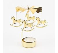 VIDSTW Bougeoir Carrousel Bougie Porte Bougie Bougeoir Rotatif Bougeoir Doré Bougeoir Noel Chandelier pour Noël, Mariage, Fête, Saint-Valentin, Salon, Table à Manger (Cheval de Troie)