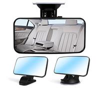 VIDSTW Retroviseur Voiture Bebe avec 2 Types de Socles Miroir Bebe Voiture Rotation à 360 Degrés Miroirs Auto Bébés 13 x 6,5 cm Car Baby Rearview Mirror Grand Angle Vision pour La Plupart Modèles