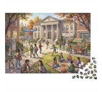 Vie de Campus Heureuse Puzzle 1000 Pièces Adultes Et Enfants,Casse-tête,Jeu Éducatif,Dès 14 Ans École,Déco Murale, Premium,Carton,Anti-Stress,Détente,Défi 70x50cm