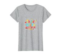 Vie de l'enseignant de troisième année : Aventure éducative colorée T-Shirt, Femme, Gris Chiné, XS