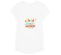 Vie de l'enseignant de troisième année : Aventure éducative colorée T-Shirt, Fille, Blanc, L