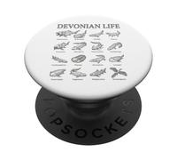 Vie dévonienne Paléontologie Ancienne Époque de l'évolution des Poissons PopSockets PopGrip Adhésif
