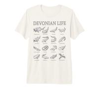 Vie dévonienne Paléontologie Ancienne Époque de l'évolution des Poissons T-Shirt Haut de Gamme