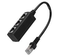 Vie libre© Adaptateur de câble de rallonge Ethernet 1 séparateur de connecteur de transfert de port mâle à 3 femelle